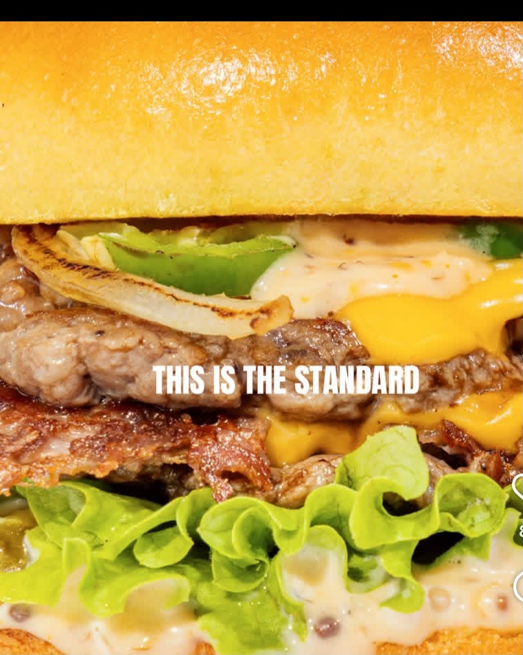 Triple SLCTD burger close-up — this is the standard